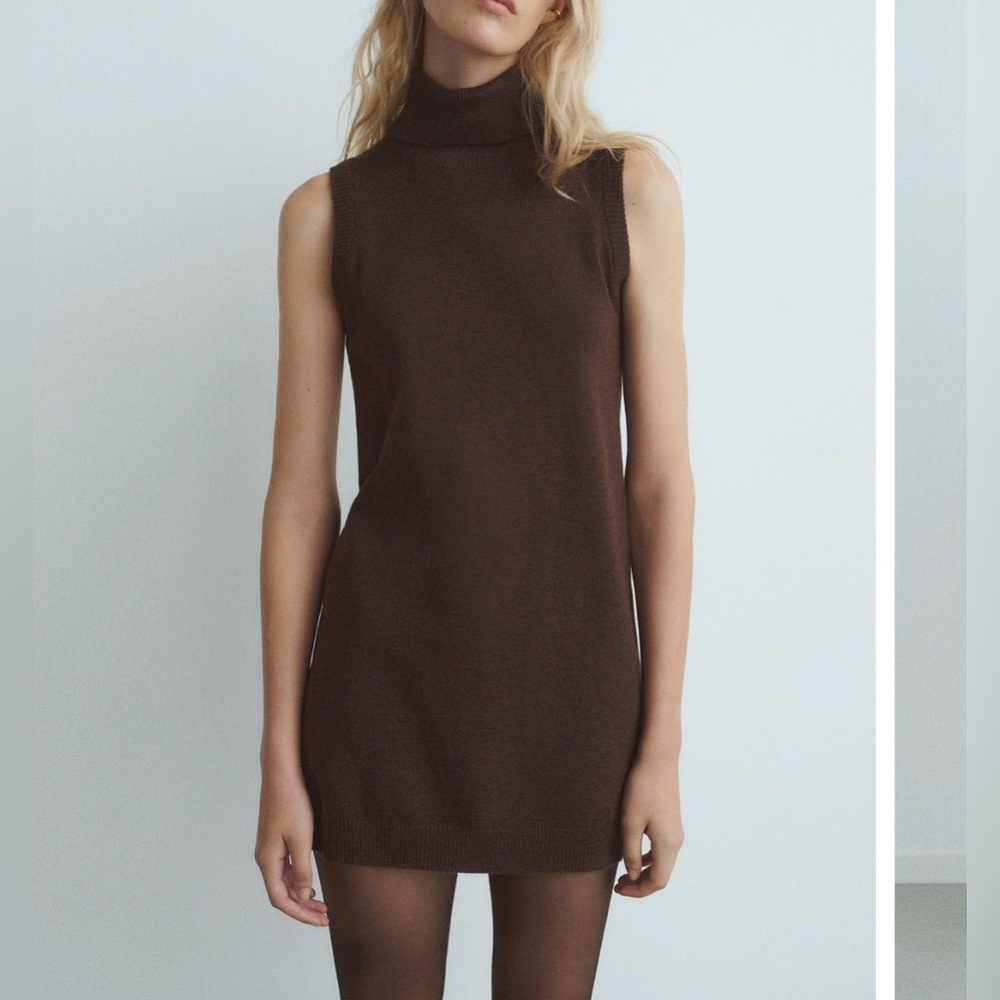 NWT Mango Women's Knitted Turtleneck Dress